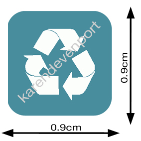 Recycling icon sticker